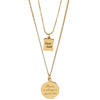 Double Layer Sweater Chain Hip Hop Cyber Clavicle Chain Titanium Steel Necklace For Women With Electroplating And Geometric Letters Numbers Text Pattern