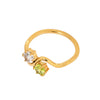 Double Ring Jewelry Stainless Steel Geometric Electroplated 18K Gold For Women