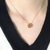 Double Sided Hollow Out Ti Steel Necklace With Geometric Letter Number And Text Pattern Electroplated Women's Niche Design Non Fading Pendant Necklace