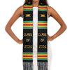Double Tassel Satin Shawl Scarf With Color Printing For Adult