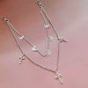 Doublelayer Combination Butterfly Cross Pants Chain Decoration Belt Men's Punk Hiphop Metal Waist Chain Accessories