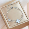 Doublelayer Fourleaf Clover Heart Cartoon Style Titanium Steel Electroplated Women's Bracelet