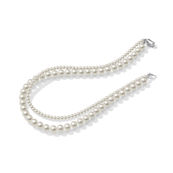 Doublelayer Freshwater Pearl Handmade Women's Clavicle Chain Necklace