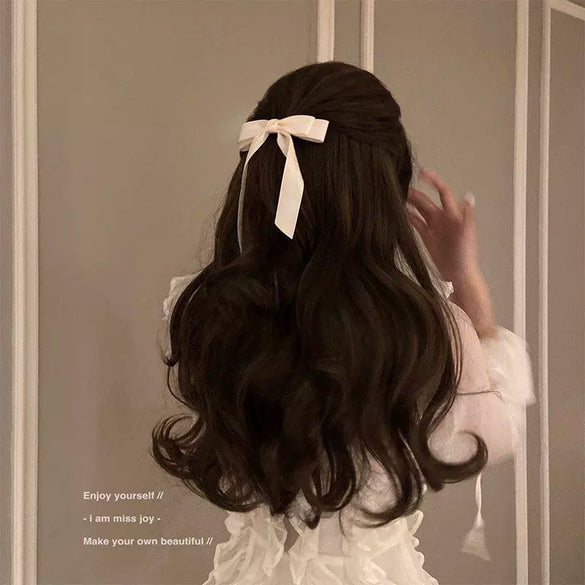 Doublelayer Hairpins With Bow Ribbons Balletstyle Handmade Polyester Fiber Women's Hair Accessories