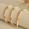 Doublelayer Pearl Women's 316L Stainless Steel 18K Gold Plated Fashion Light Luxury Jewelry Bracelet