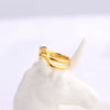 Doublelayer Ring Irregular Corrugated Curved Surface Stainless Steel Fashion Simple Allmatch Unisex Jewelry Bracelet