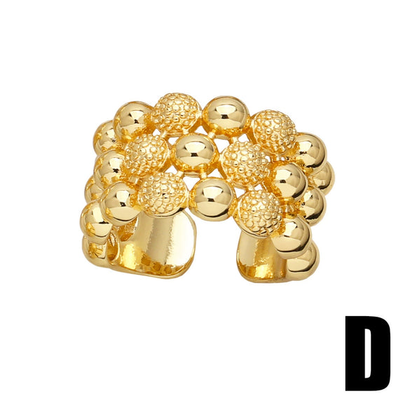 Doublelayer Ring Jewelry Retro Highgrade Goldplated For Female