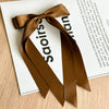 Doublelayer Satin Ribbon Bow Duckbill Clip Women's Handmade Cloth Hair Accessory