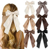 Doublelayer Satin Ribbon Broken Bow Hairpin Polyester Handmade Women's Hair Accessories