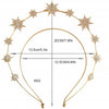 Doublelayer Sixpointed Star Boho Headband Metal Electroplated Women's Hair Accessories