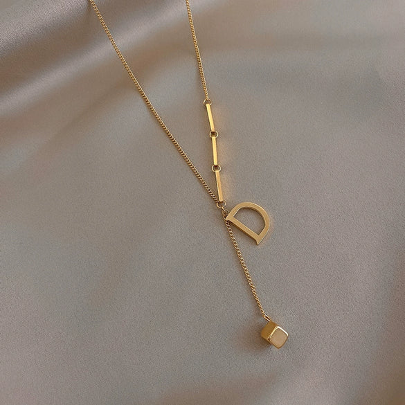 Doublelayer Stacked Women's Hiphop Snake Bone Chain Clavicle Chain In Titanium Steel With Ushaped Pattern Alloy Silver Plated Gold Plated And Electroplated