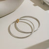 Doublelayer Stainless Steel Geometric Bracelet With Electroplated Finish Minimalist Fashion Jewelry