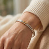 Doublelayer Stainless Steel Geometric Bracelet With Electroplated Finish Minimalist Fashion Jewelry