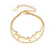 Doublelayer Stainless Steel Niche Necklace And Bracelet For Women With Diamond Sequins Light Luxury And Simple Style Electroplated