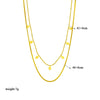 Doublelayer Star Titanium Steel Necklace With Electroplating Geometric Design For Women Stacked Clavicle Chain Light Luxury High End Jewelry Non Fading