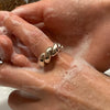 Doublelayer 925 Sterling Silver Rope Twist Punk Ring