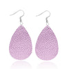 Doublelayer Teardropshaped Pu Leather Women's Earrings With Printing
