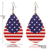 Doublelayer Teardropshaped Pu Leather Women's Earrings With Printing