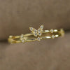 Doublelayered Butterfly Ring For Women Copper Inlaid Zircon Animal Zodiac Geometric Small And Fresh Style