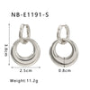 Doublering Dualpurpose Detachable Ring Earrings Stainless Steel Geometric Style 18K Vacuum Plating In Furnace
