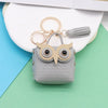 Doublesided Pu Leather Cartoon Owl Coin Purse Bag Keychain Pendant Modern Simplicity Style