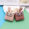 Doublesided Pu Leather Cartoon Owl Coin Purse Bag Keychain Pendant Modern Simplicity Style
