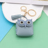 Doublesided Pu Leather Cartoon Owl Coin Purse Bag Keychain Pendant Modern Simplicity Style