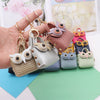 Doublesided Pu Leather Cartoon Owl Coin Purse Bag Keychain Pendant Modern Simplicity Style
