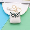 Doublesided Pu Leather Cartoon Owl Coin Purse Bag Keychain Pendant Modern Simplicity Style