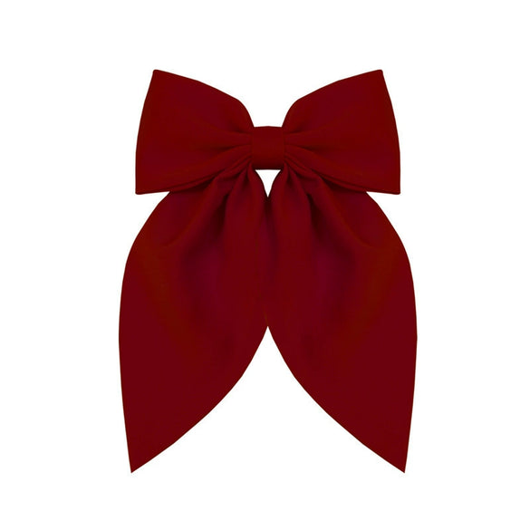 Doublesided Satin Bow Handmade Women's Oneword Clip Hairpin