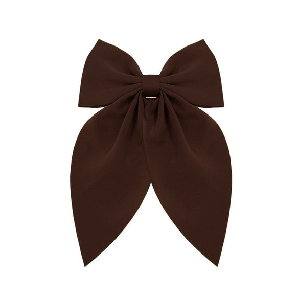 Doublesided Satin Bow Handmade Women's Oneword Clip Hairpin
