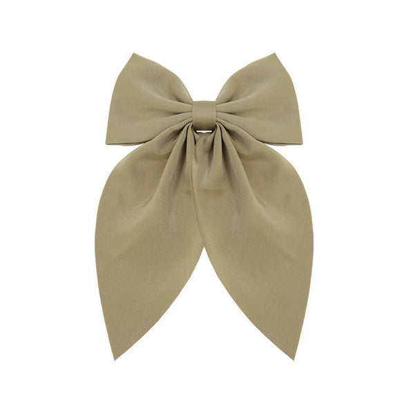 Doublesided Satin Bow Handmade Women's Oneword Clip Hairpin