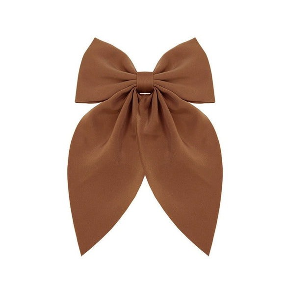 Doublesided Satin Bow Handmade Women's Oneword Clip Hairpin