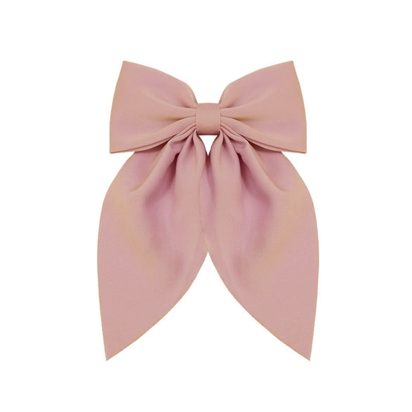 Doublesided Satin Bow Handmade Women's Oneword Clip Hairpin