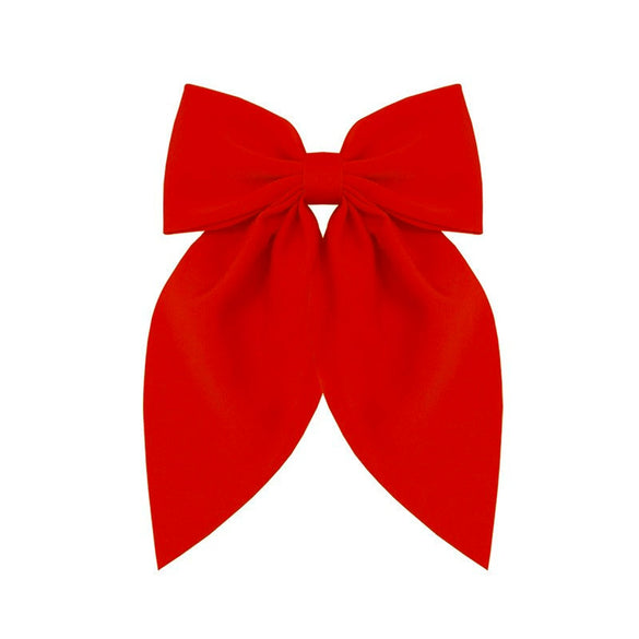 Doublesided Satin Bow Handmade Women's Oneword Clip Hairpin