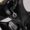 Dragon Winding Around Bead Drop Earrings In Natural Stone And Copper Multicolor Minimalist Jewelry For Women