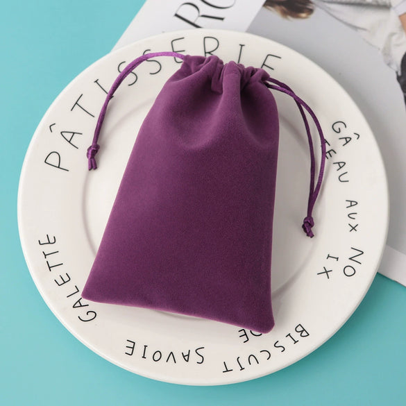 Drawstring Velvet Flannel Cloth Jewelry Gift Packaging Bag