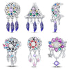 Dream Catcher Moon Beads Pendant Diy Jewelry Accessories Bracelet Silver Plated Dripping Oil Style