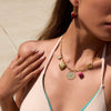 Dried Flower Necklace Stainless Steel Electroplated Women's