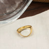 Drop Glaze S925 Silver Geometric Women's Vintage Fashion Irregular Open Artistic Finger Ring
