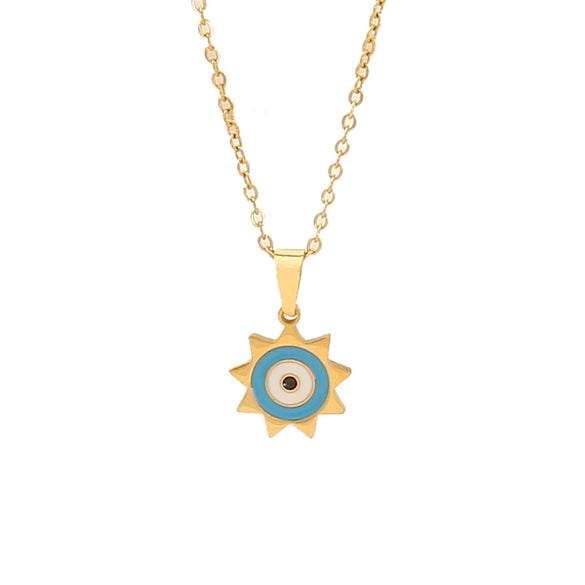 Drop Oil Eye Necklace Palm Pendant Jewelry Stainless Steel Personalized