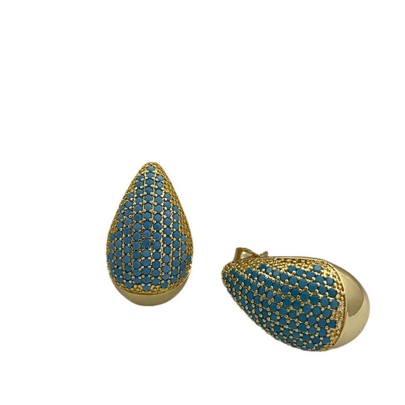 Drop Shape Copper Inlaid Zircon Women's Light Luxury Highend Elegant Earrings Jewelry