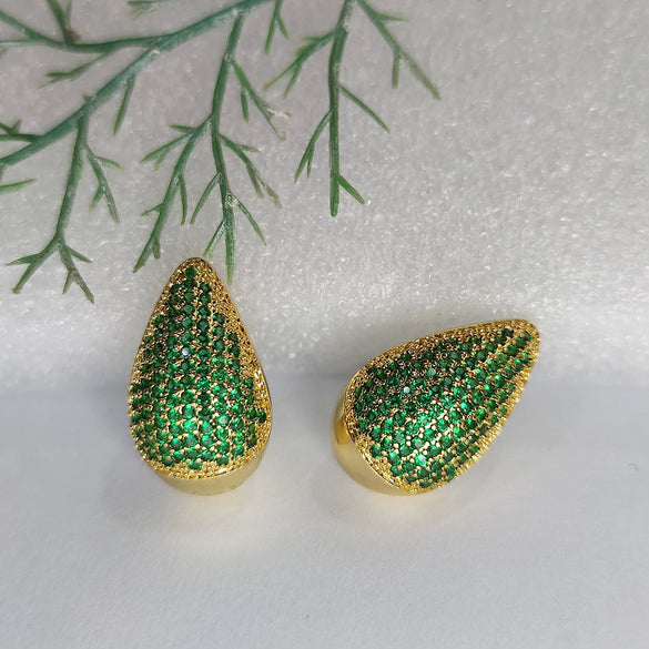 Drop Shape Copper Inlaid Zircon Women's Light Luxury Highend Elegant Earrings Jewelry