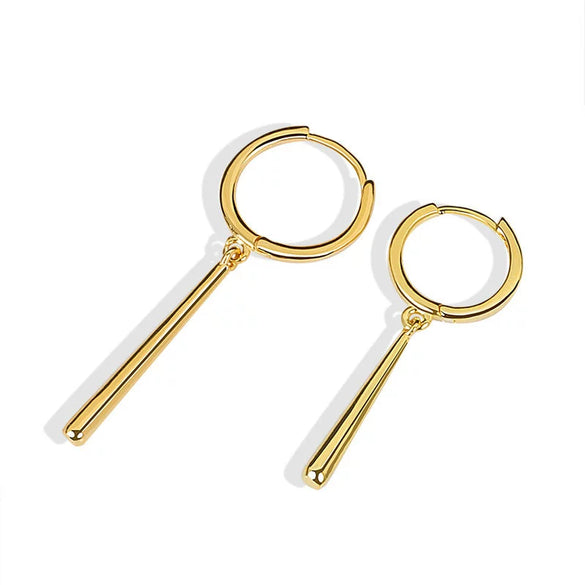 Drop Shape Light Luxury Style Geometric Copper S925 Sterling Silver Earrings
