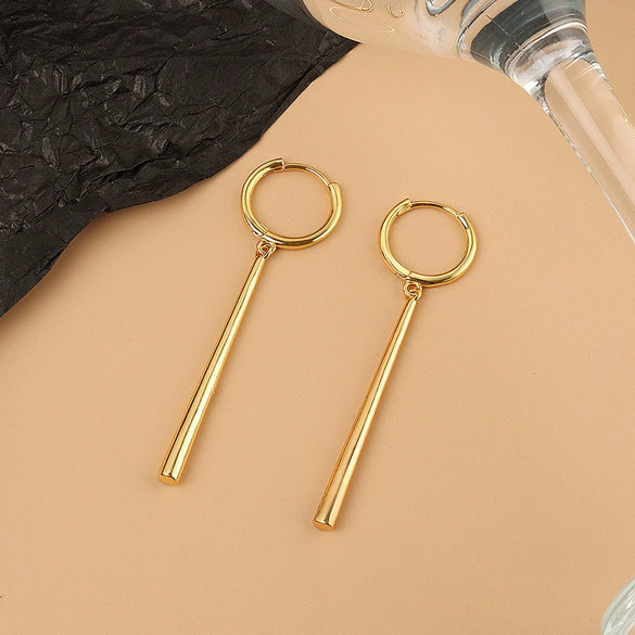 Drop Shape Light Luxury Style Geometric Copper S925 Sterling Silver Earrings