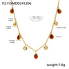 Drop Tassel Rhinestone Clavicle Necklace 316L Stainless Steel Zircon Light Luxury Geometric Electroplated Jewelry