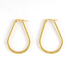 Dropshaped 316L Stainless Steel Geometric Minimalist Electroplated 18K Gold Plated Women's Earrings