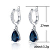 Dropshaped Zircon Earrings Copper Geometric Diamond Jewelry For Women