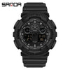 Dual Movement Electronic Resin Outdoor Leisure Sports Waterproof Round Dial Youth Watch