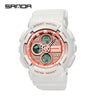 Dual Movement Electronic Resin Outdoor Leisure Sports Waterproof Round Dial Youth Watch
